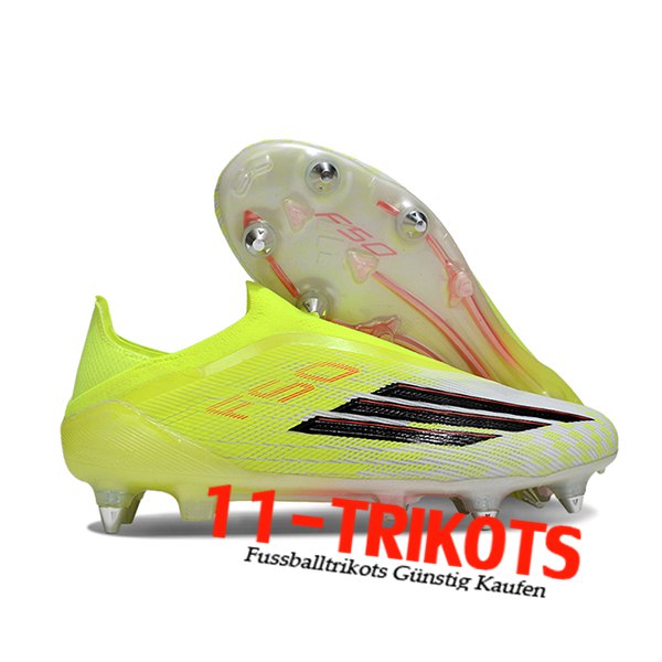 Adidas Fussballschuhe F50 Elite Laceless SG Gelb/Schwarz/Weiß