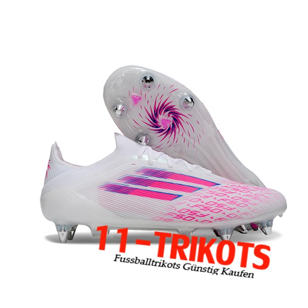 Adidas Fussballschuhe F50 Elite SG Weiß/Rosa