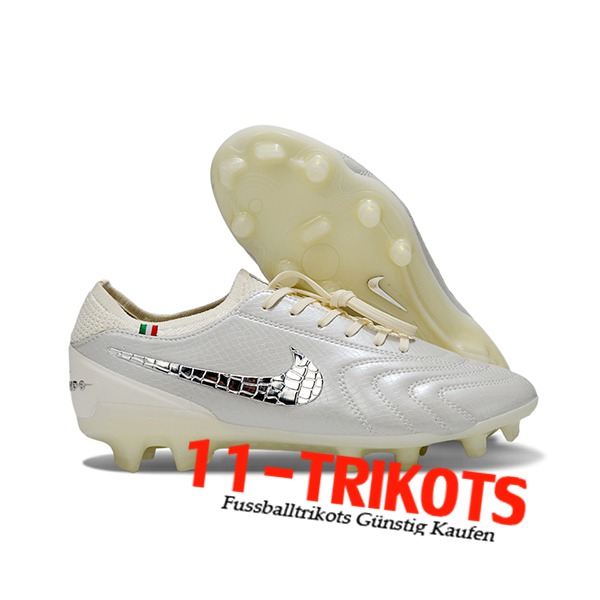 Nike Fussballschuhe Tiempo Legend X Elite LUXE FG Grau/Beige