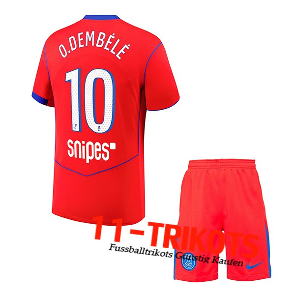 PSG (O.DEMBÉLÉ #10) Kinder 2025/2026 Third Trikot