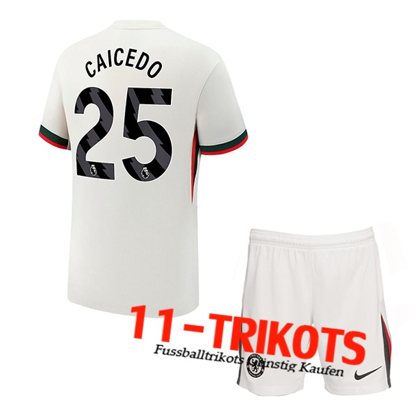 Chelsea (CAICEDO #25) Kinder 2025/2026 Auswärtstrikot