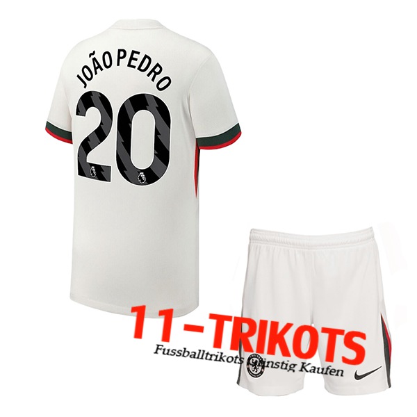Chelsea (JOÃO PEDRO #20) Kinder 2025/2026 Auswärtstrikot