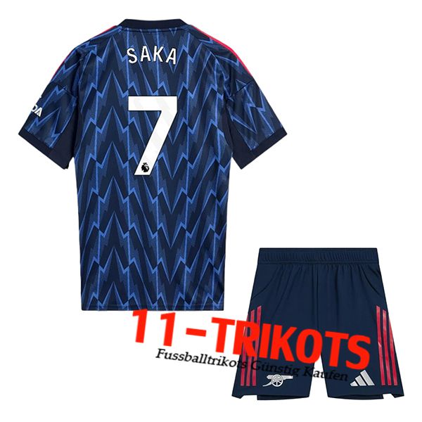 Arsenal (SAKA #7) Kinder 2025/2026 Auswärtstrikot