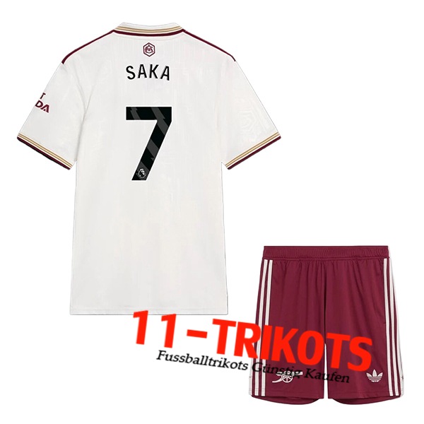 Arsenal (SAKA #7) Kinder 2025/2026 Third Trikot