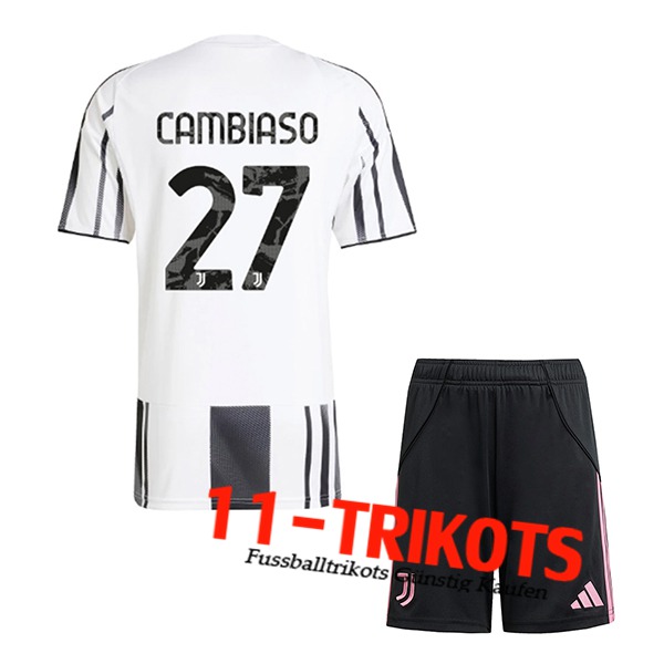 Juventus (CAMBIASO #27) Kinder 2025/2026 Heimtrikot