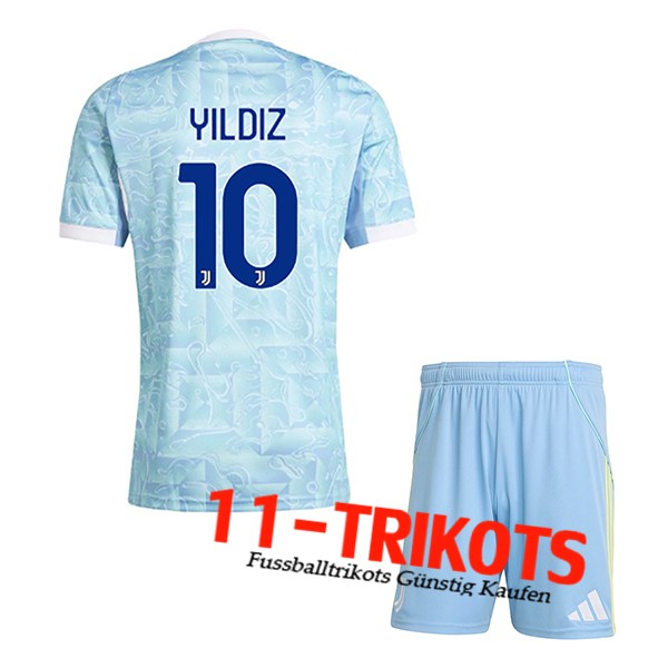 Juventus (YILDIZ #10) Kinder 2025/2026 Auswärtstrikot
