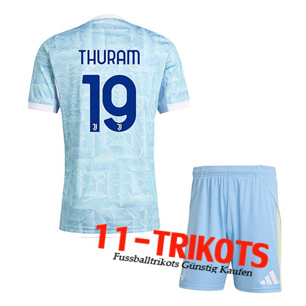 Juventus (THURAM #19) Kinder 2025/2026 Auswärtstrikot