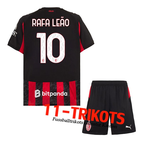 AC Milan (RAFAEL LEÃO #10) Kinder 2025/2026 Heimtrikot