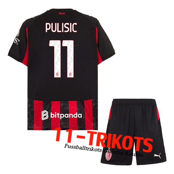 AC Milan (PULISIC #11) Kinder 2025/2026 Heimtrikot