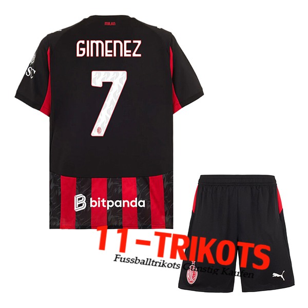 AC Milan (GIMENEZ #7) Kinder 2025/2026 Heimtrikot