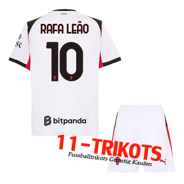 AC Milan (RAFAEL LEÃO #10) Kinder 2025/2026 Auswärtstrikot