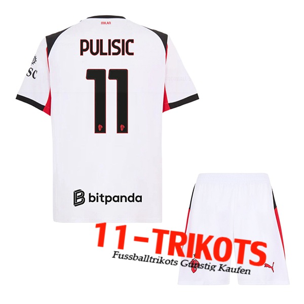 AC Milan (PULISIC #11) Kinder 2025/2026 Auswärtstrikot