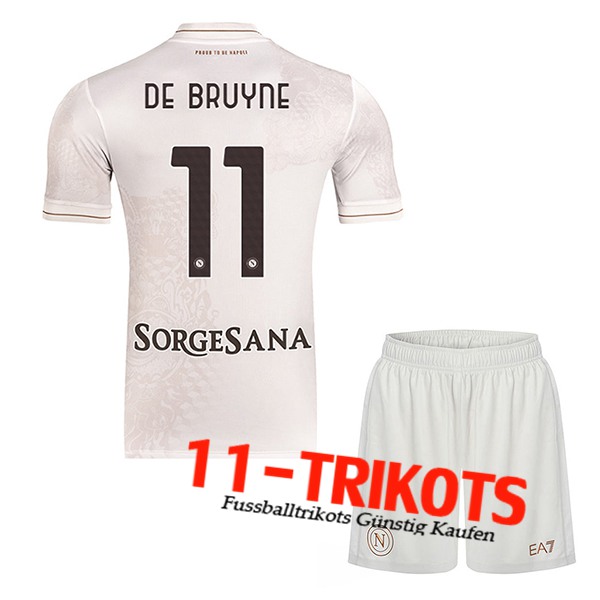 SSC Neapel (DE BRUYNE #11) Kinder 2025/2026 Auswärtstrikot