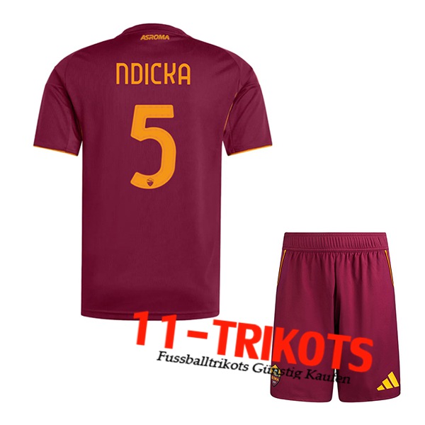 AS Rom (NDICKA #5) Kinder 2025/2026 Heimtrikot
