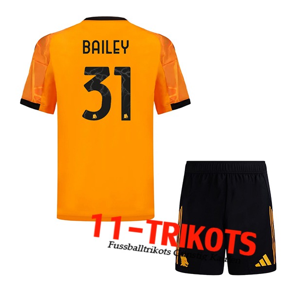 AS Rom (BAILEY #31) Kinder 2025/2026 Auswärtstrikot