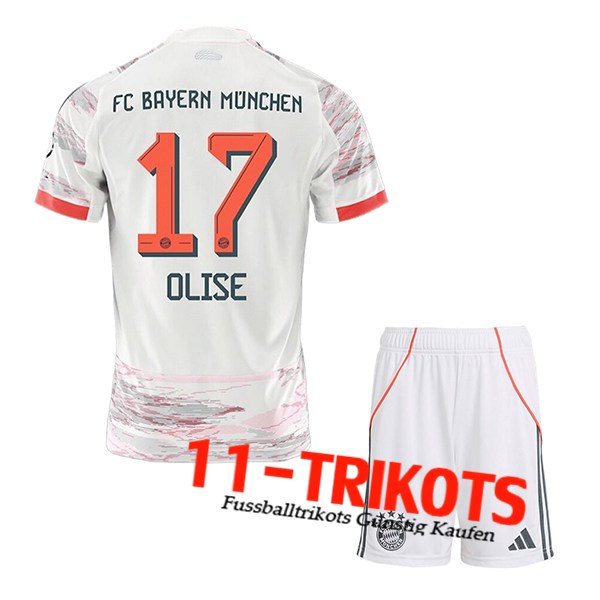 Bayern Munchen (OLISE #17) Kinder 2025/2026 Auswärtstrikot