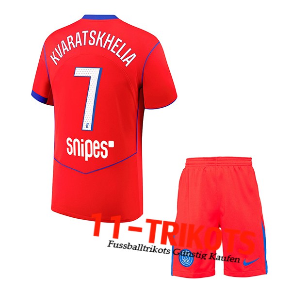 PSG (KVARATSKHELIA #7) Kinder 2025/2026 Third Trikot