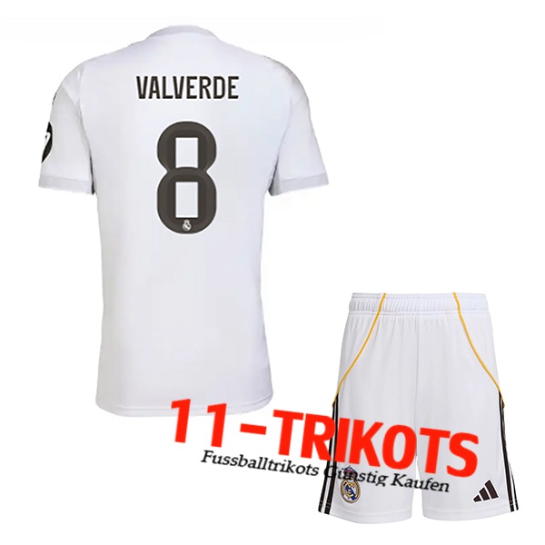 Real Madrid (VALVERDE #8) Kinder 2025/2026 Heimtrikot