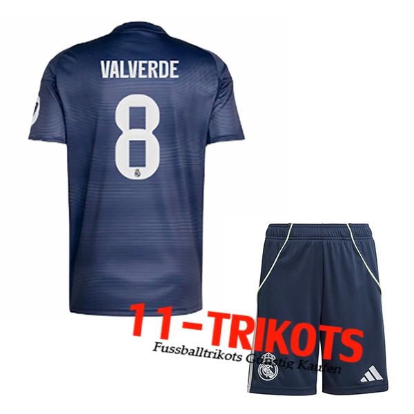 Real Madrid (VALVERDE #8) Kinder 2025/2026 Auswärtstrikot