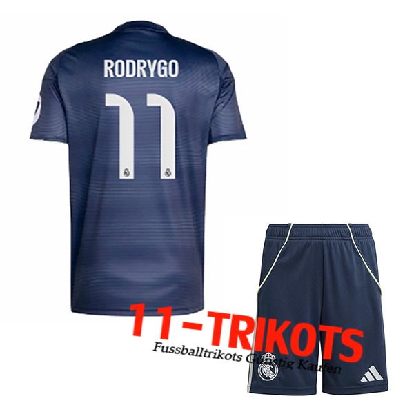 Real Madrid (RODRYGO #11) Kinder 2025/2026 Auswärtstrikot