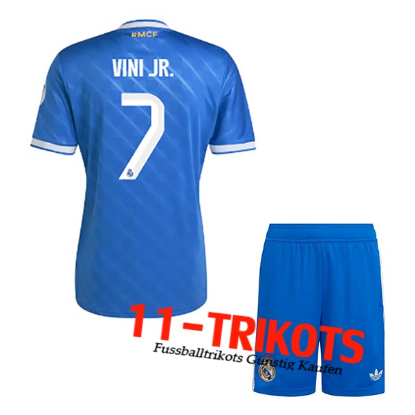 Real Madrid (VINI JR. #7) Kinder 2025/2026 Third Trikot