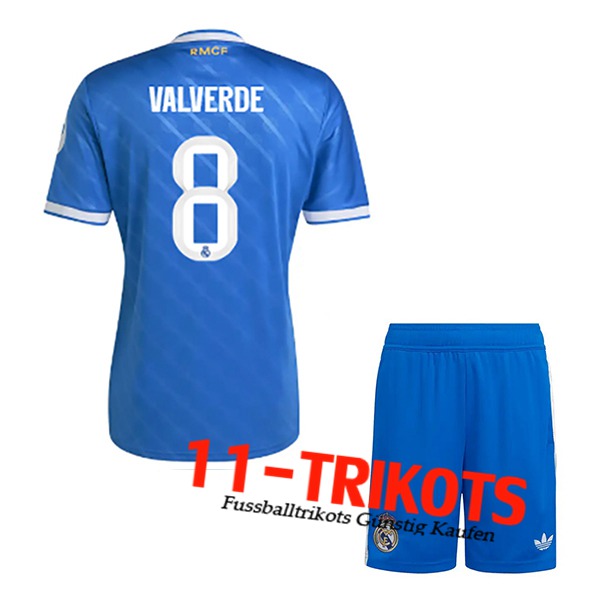 Real Madrid (VALVERDE #8) Kinder 2025/2026 Third Trikot