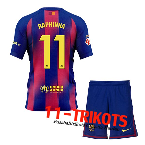 Barcelona (RAPHINHA #11) Kinder 2025/2026 Heimtrikot