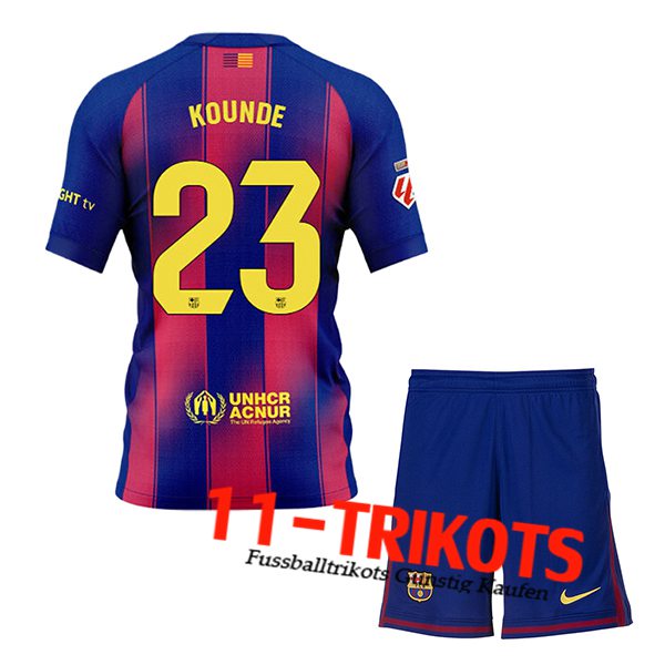 Barcelona (KOUNDE #23) Kinder 2025/2026 Heimtrikot