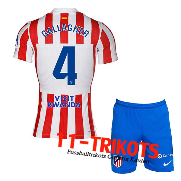 Atletico Madrid (GALLAGHER #4) Kinder 2025/2026 Heimtrikot