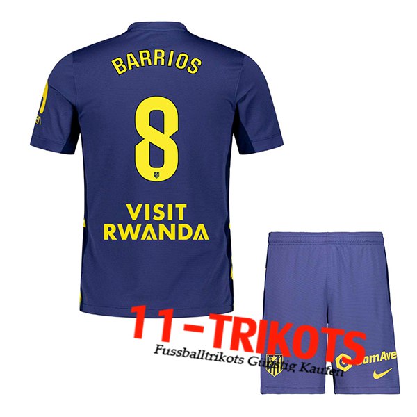 Atletico Madrid (BARRIOS #8) Kinder 2025/2026 Auswärtstrikot