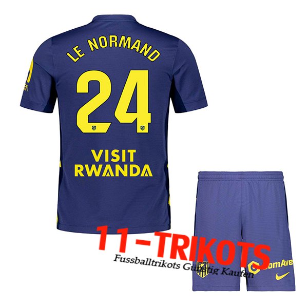 Atletico Madrid (LE NORMAND #24) Kinder 2025/2026 Auswärtstrikot