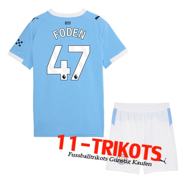 Manchester City (FODEN #47) Kinder 2025/2026 Heimtrikot