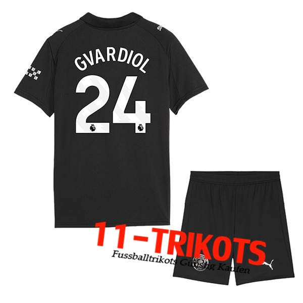 Manchester City (GVARDIOL #24) Kinder 2025/2026 Auswärtstrikot