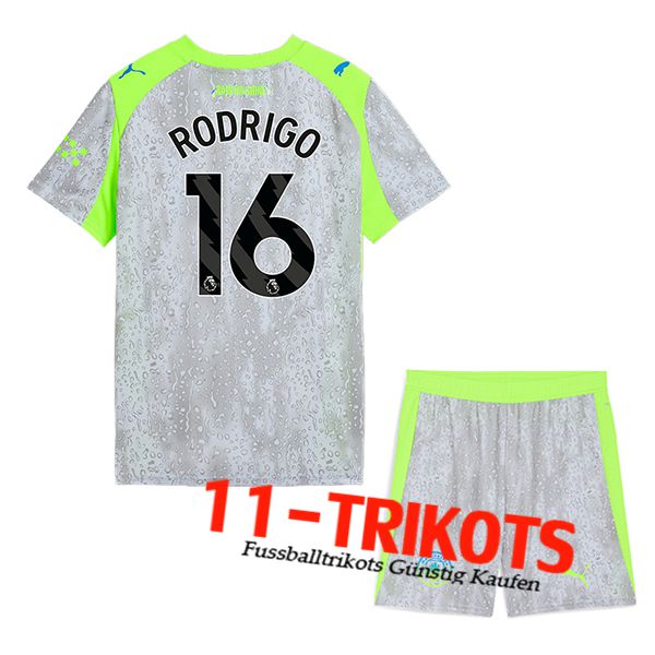 Manchester City (RODRIGO #16) Kinder 2025/2026 Third Trikot