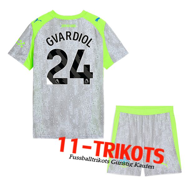 Manchester City (GVARDIOL #24) Kinder 2025/2026 Third Trikot
