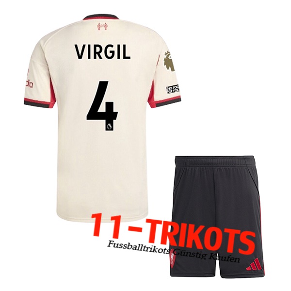 Liverpool (VIRGIL #4) Kinder 2025/2026 Auswärtstrikot