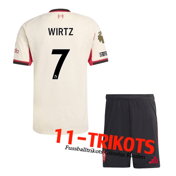 Liverpool (WIRTZ #7) Kinder 2025/2026 Auswärtstrikot