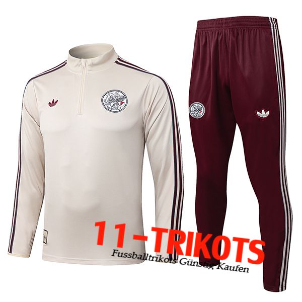 Ajax Trainingsanzug Beige/Rot 2025/2026
