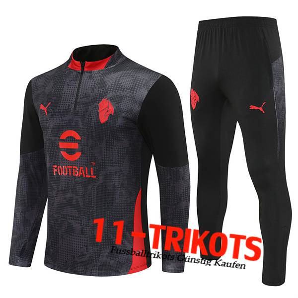 AC Milan Trainingsanzug Grau/Schwarz/Rot 2025/2026