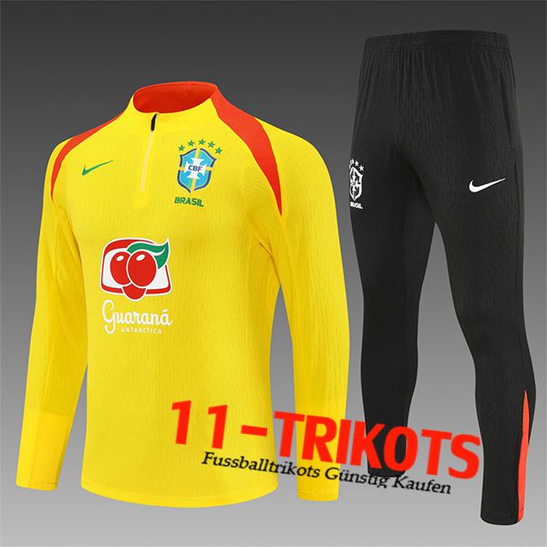 Brasilien Trainingsanzug Kinder Gelb/Orange 2025/2026