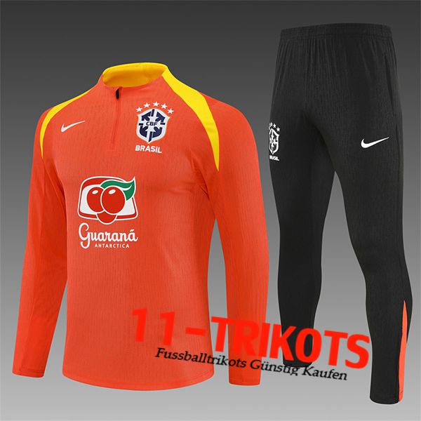 Brasilien Trainingsanzug Kinder Orange/Gelb 2025/2026
