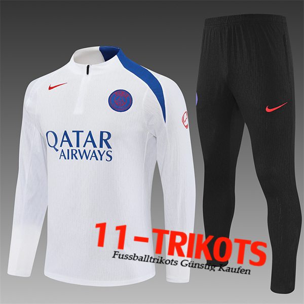 PSG Trainingsanzug Kinder Weiß/Blau 2025/2026