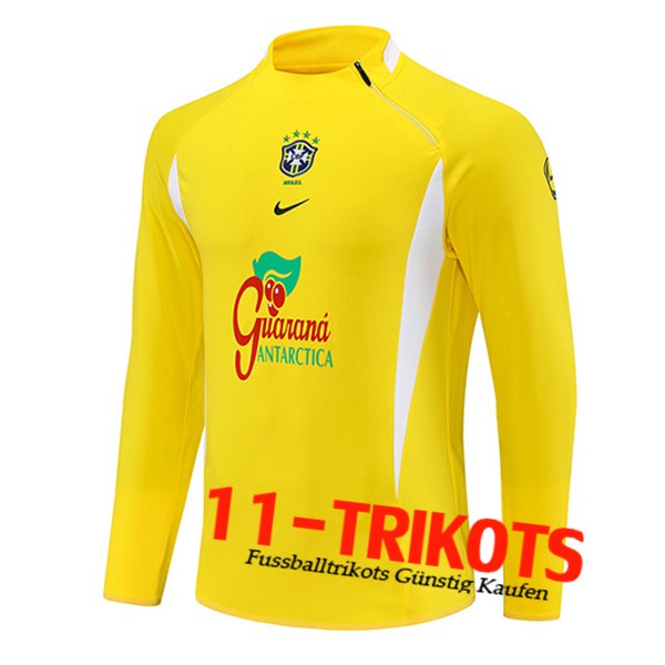 Brasilien Training Sweatshirt Gelb/Weiß 2025/2026  Brasilien Training Sweatshirt Gelb/Weiß 2025/2026