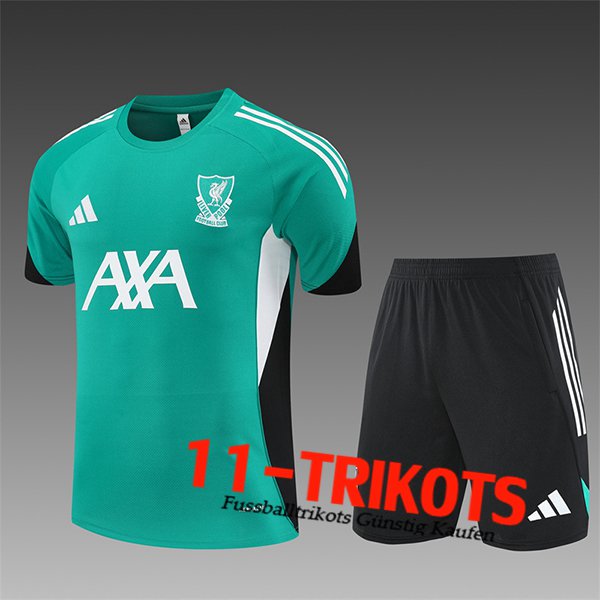 FC Liverpool Trainingstrikot Kinder Grün/Weiß/Schwarz 2025/2026