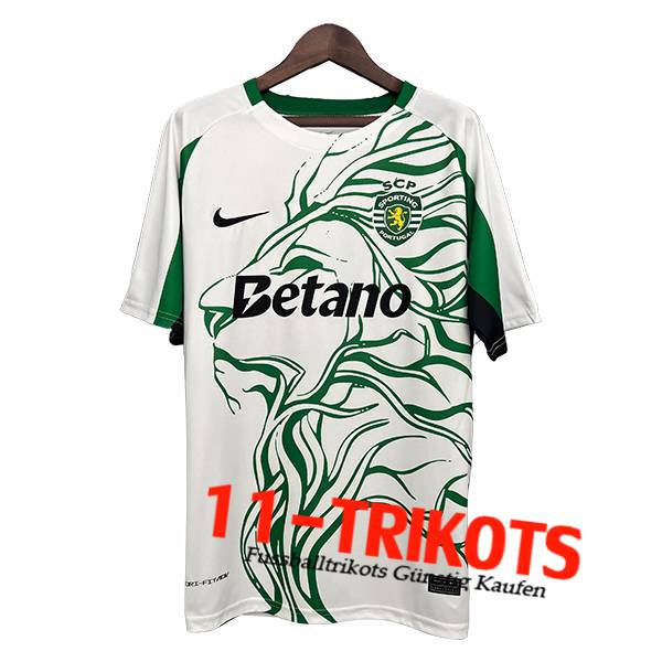 Sporting Fussball Trikots Special Edition Weiß/Grün 2025/2026
