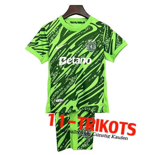 Sporting Fussball Trikots Kinder Torhuter Grün 2025/2026