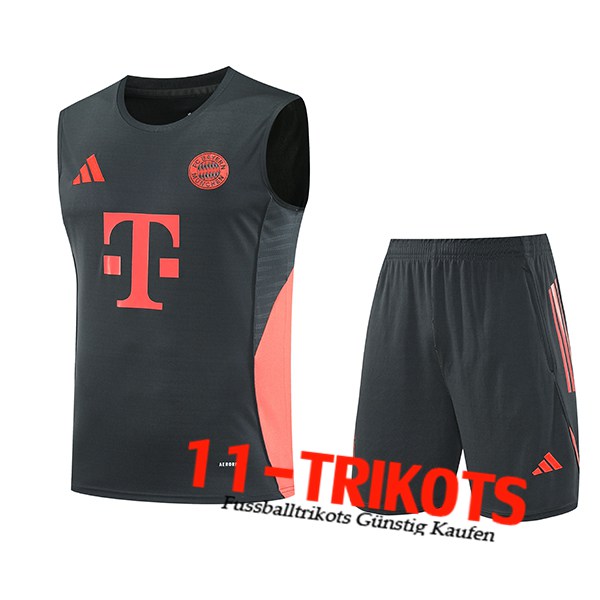 Bayern Munchen Trainings-Tanktops Grau/Orange 2025/2026 -02  Bayern Munchen Trainings-Tanktops Grau/Orange 2025/2026 -02