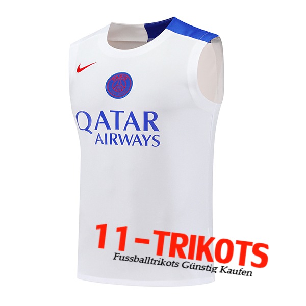 PSG Trainings-Tanktops Weiß/Blau 2025/2026