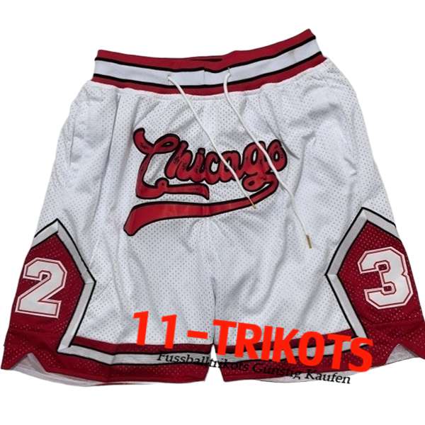 Chicago Bulls Shorts NBA 2025/26 Weiß/Rot -02