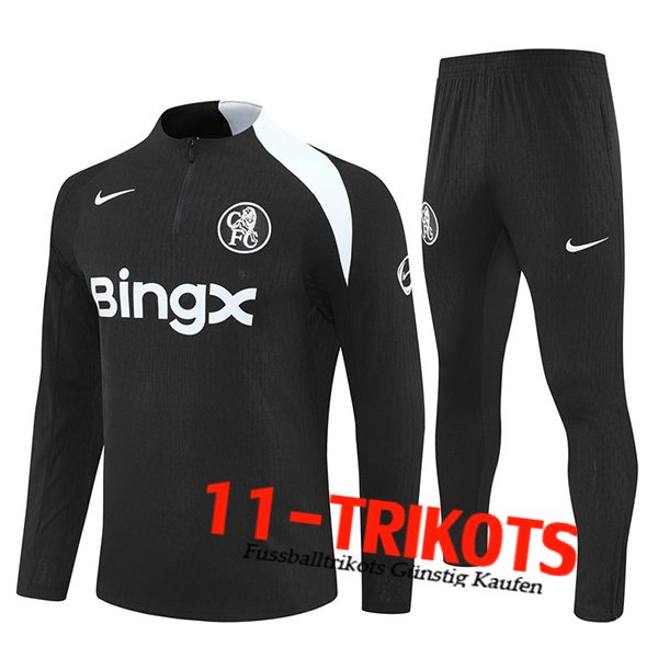 FC Chelsea Trainingsanzug Schwarz/Weiß 2025/2026 -02